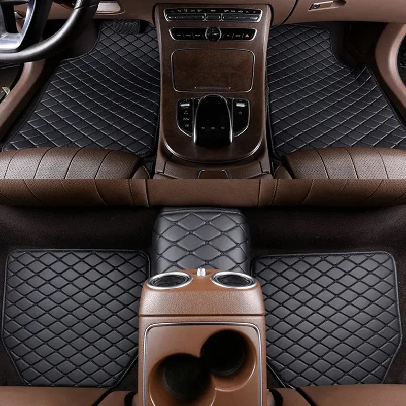 Car Accessories App - Car Floor Mats 5Pcs PU Leather