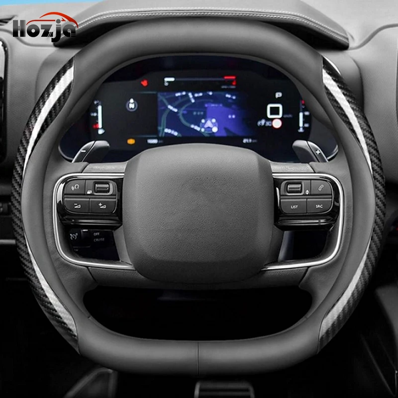 Car Accessories App - Leather Car Steering Wheel Cover for