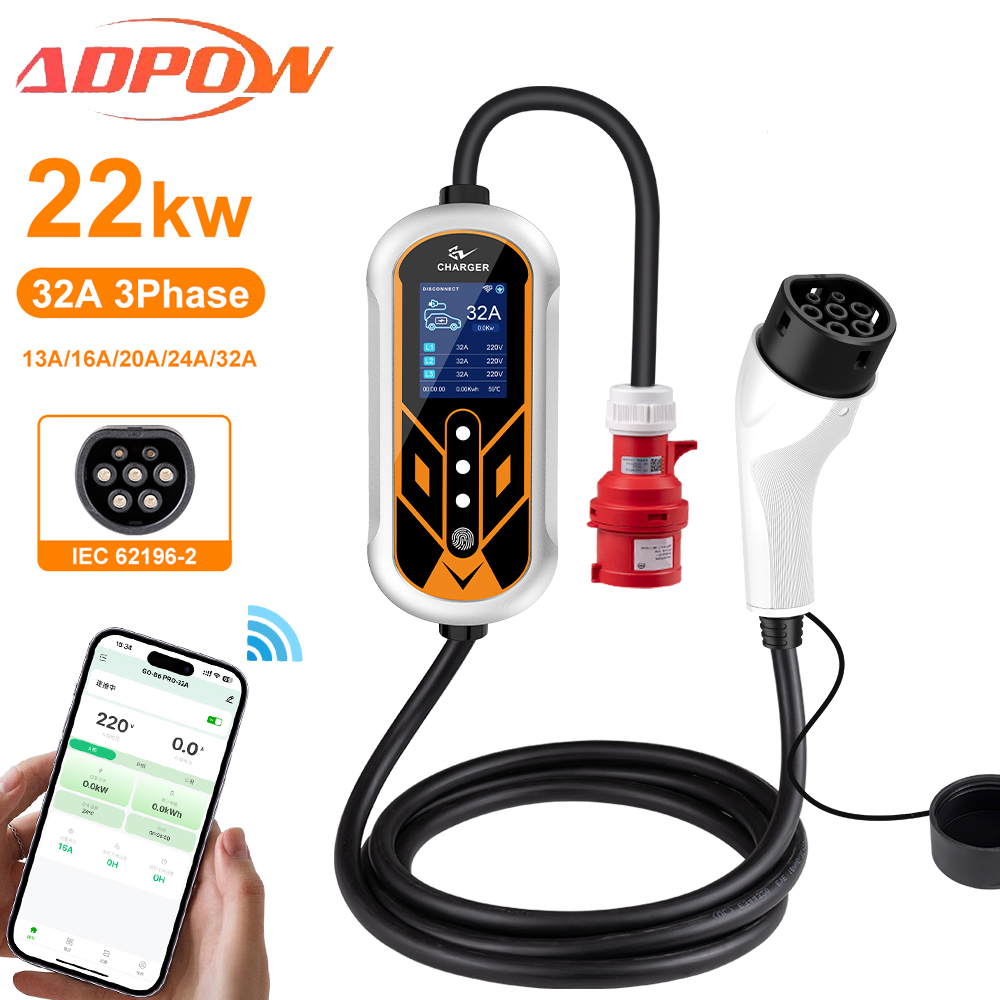 Car Accessories App - ADPOW Portable 32A Type2 EV Chargers