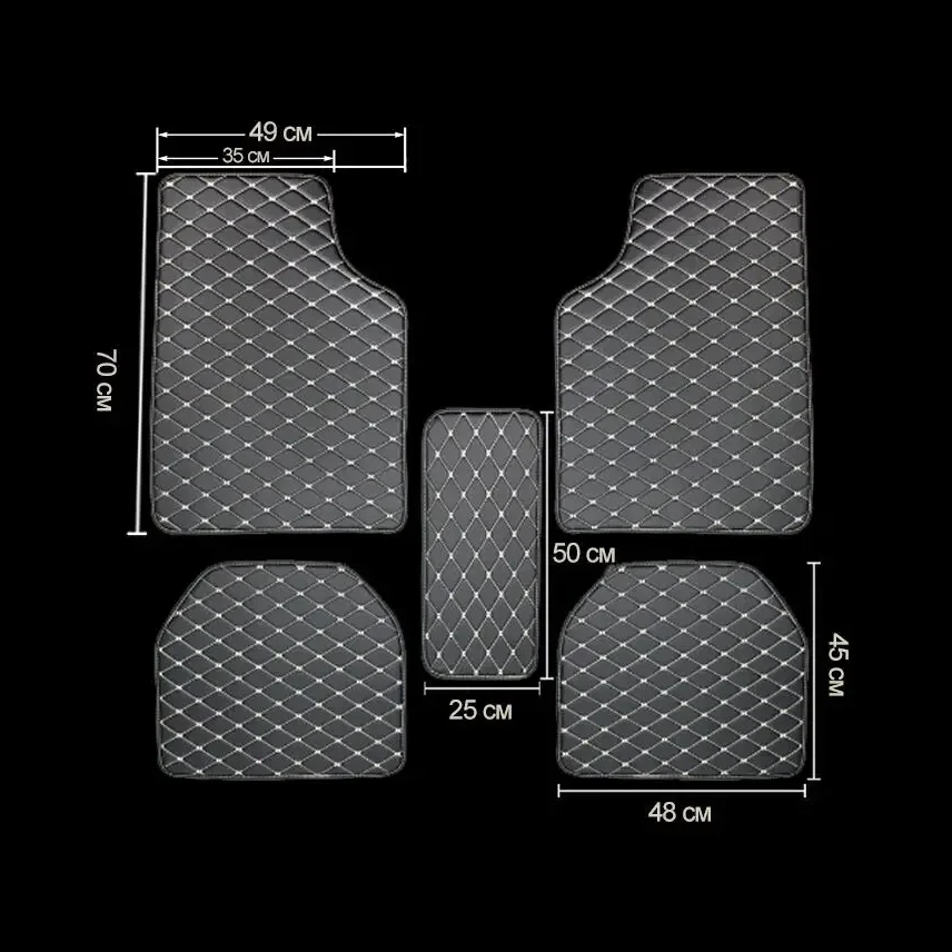 Car Floor Mats 5Pcs PU Leather - Car Accessories App ulasan dan harga