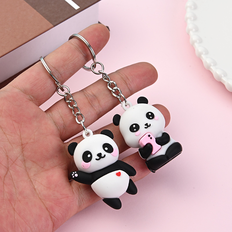 Cute Cartoon Couple Panda Keyc - Car Accessories Gift Ideas ulasan dan harga