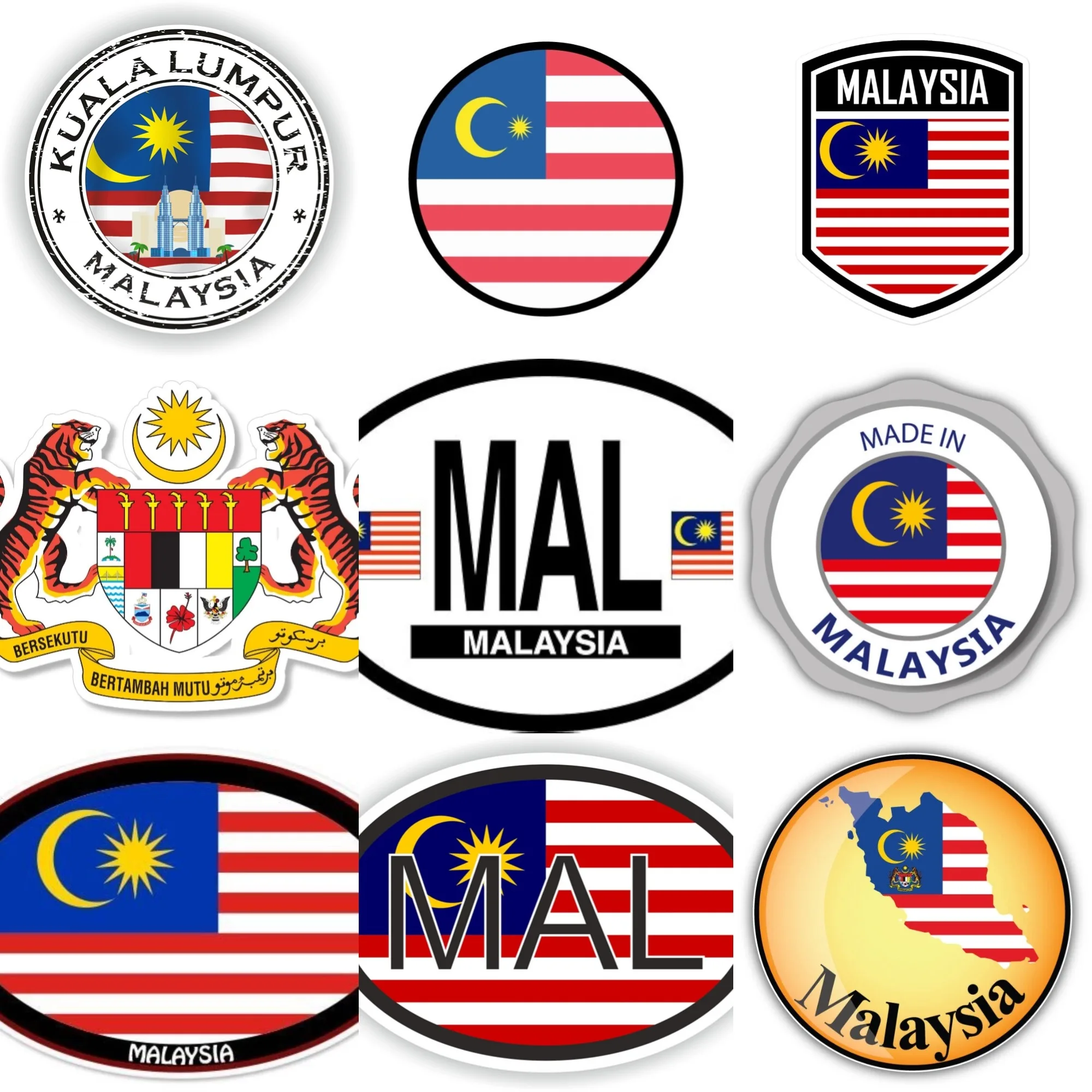 Malaysia MAL Flag Emblem Creat - Car Accessories Malaysia ulasan dan harga
