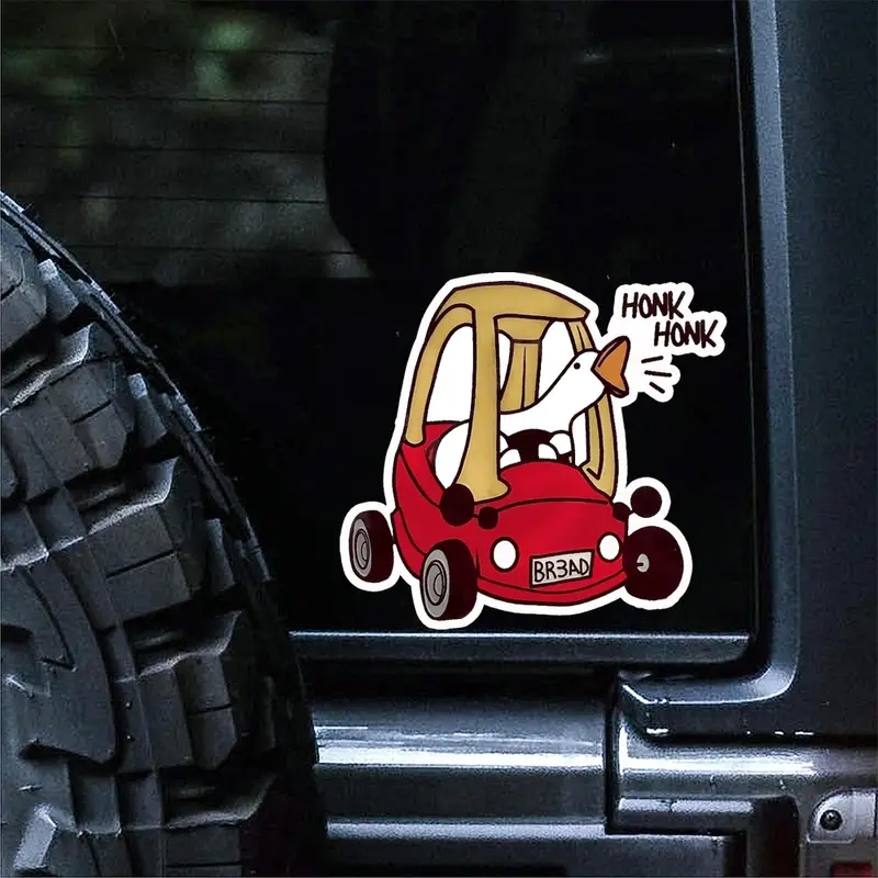 Funny Honk Goose Vinyl Sticker - Car Accessories Gift Ideas ulasan dan harga