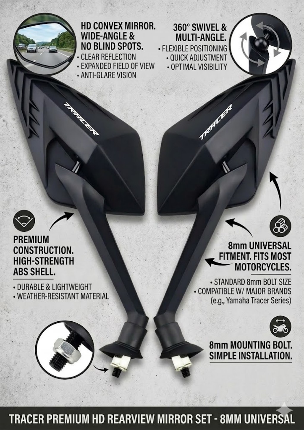 New Motorcycle side-view mirro - Car Accessories Xuv 700 ulasan dan harga