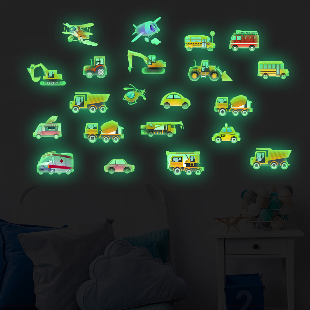 Luminous Car Wall Sticker 21Pc - Car Accessories For Boys ulasan dan harga